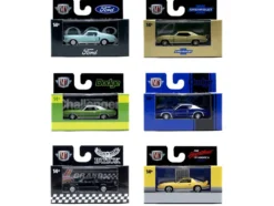 Auto Meets Set of 6 Cars IN DISPLAY CASES Release 95 Limited Edition 1/64 Diecast Model Cars by M2 Machines