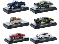 Auto Meets Set of 6 Cars IN DISPLAY CASES Release 94 Limited Edition 1/64 Diecast Model Cars by M2 Machines