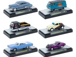 Auto Meets Set of 6 Cars IN DISPLAY CASES Release 92 Limited Edition 1/64 Diecast Model Cars by M2 Machines