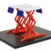 Automotive Double Scissor Lift "Chevron" White and Red "Double Scissor Lifts" Series 2 1/64 Diecast Model by Greenlight