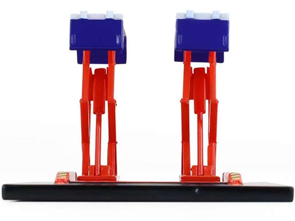 Automotive Double Scissor Lift "Chevron" White and Red "Double Scissor Lifts" Series 2 1/64 Diecast Model by Greenlight