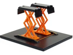 Automotive Double Scissor Lift Black and Orange