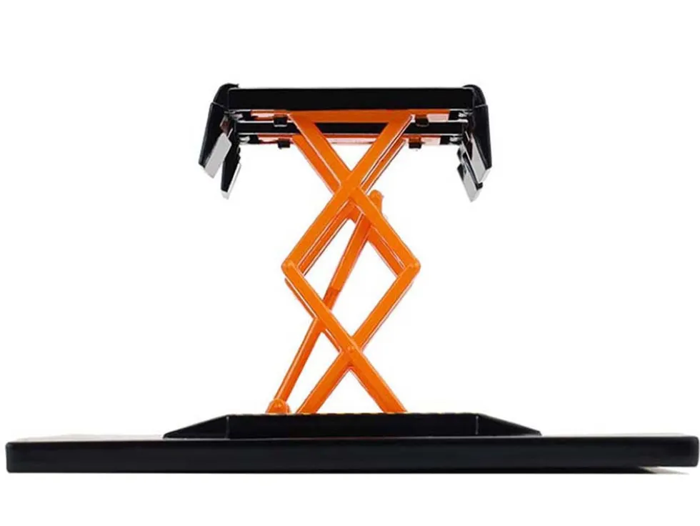 Automotive Double Scissor Lift Black and Orange "Double Scissor Lifts" Series 2 1/64 Diecast Model by Greenlight