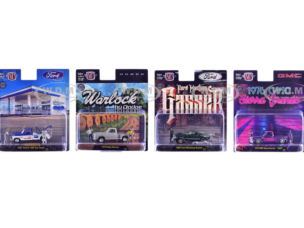Auto News Release 19 Set of 4 Cars Limited Edition to 6000 pieces Worldwide 1/64 Diecast Model Cars by M2 Machines