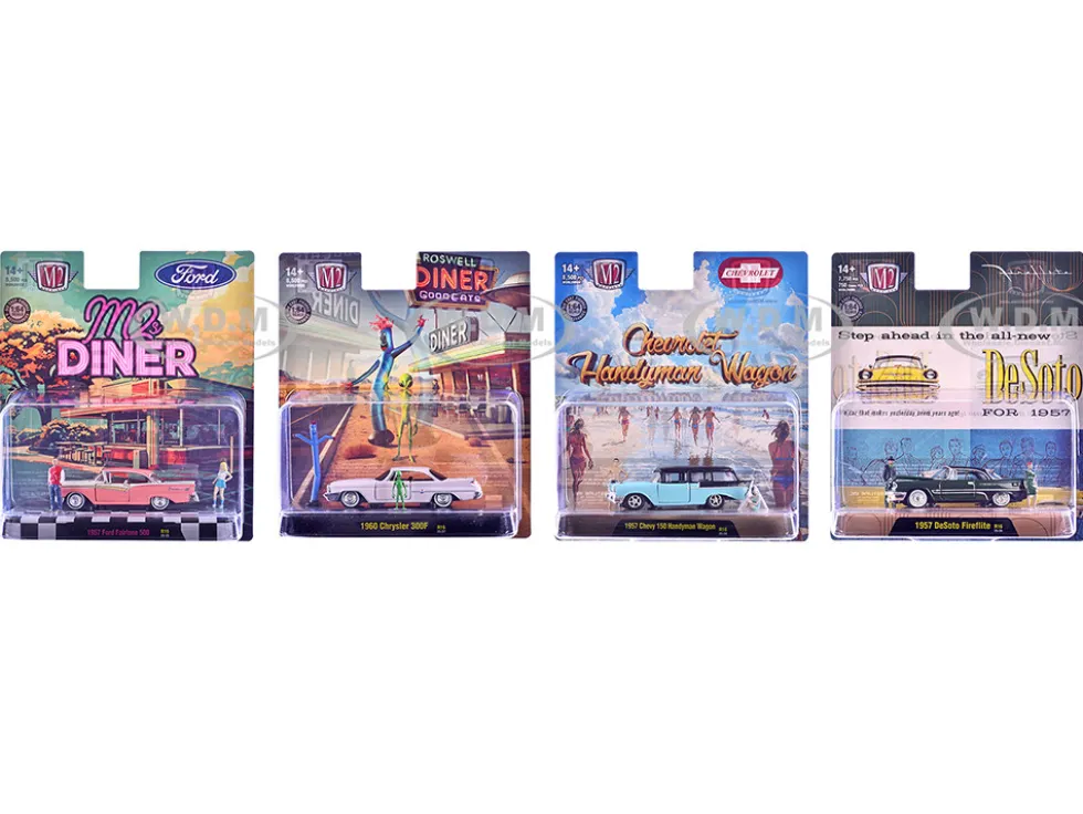 Auto News Release 16 Set of 4 Cars Limited Edition to 8500 pieces Worldwide 1/64 Diecast Model Cars by M2 Machines