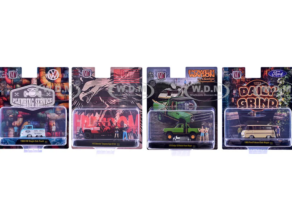 Auto News Release 15 Set of 4 Cars Limited Edition to 8500 pieces Worldwide 1/64 Diecast Model Cars by M2 Machines