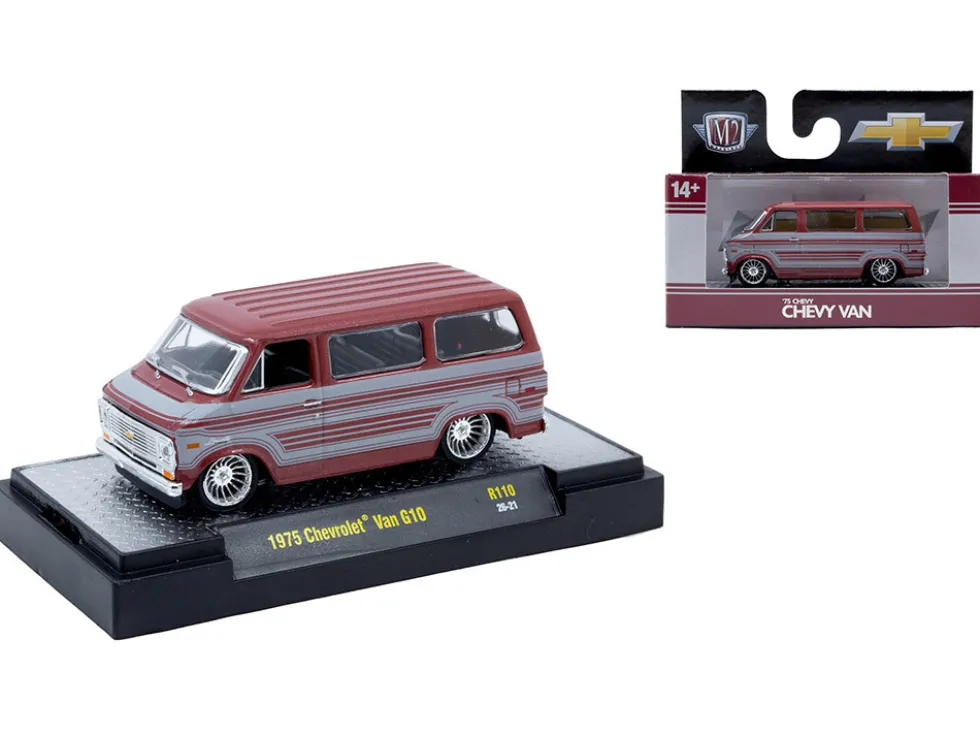 Auto-Thentics 6 piece Set Release 110 IN DISPLAY CASES Limited Edition 1/64 Diecast Model Cars by M2 Machines