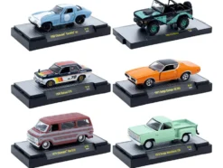 Auto-Thentics 6 piece Set Release 110 IN DISPLAY CASES Limited Edition 1/64 Diecast Model Cars by M2 Machines