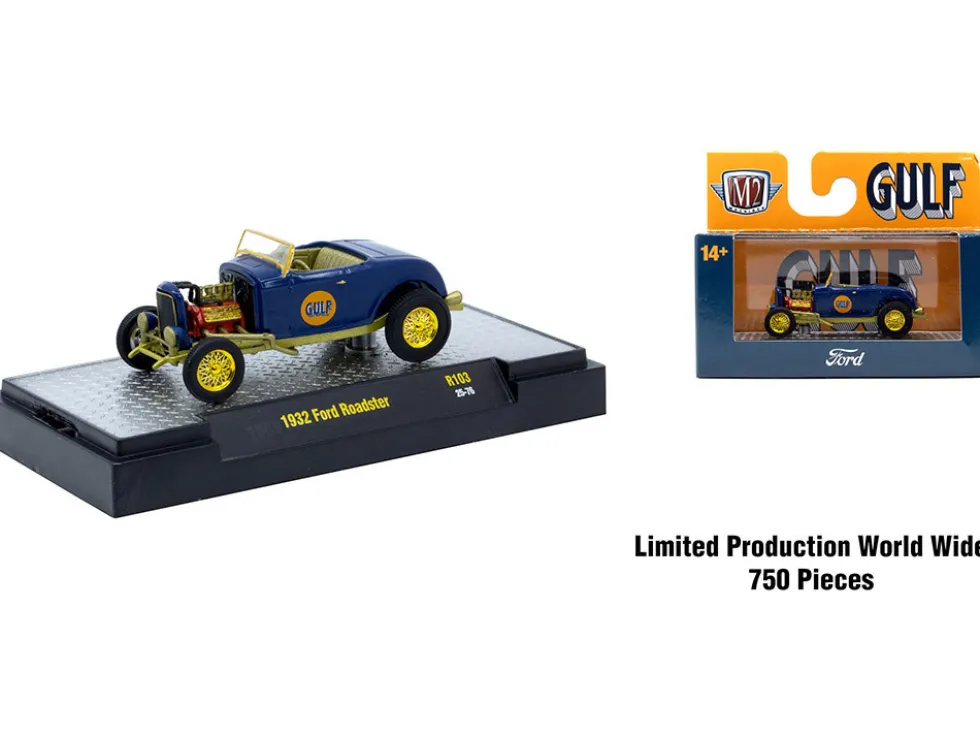 Auto-Thentics 6 piece Set Release 103 IN DISPLAY CASES Limited Edition 1/64 Diecast Model Cars by M2 Machines