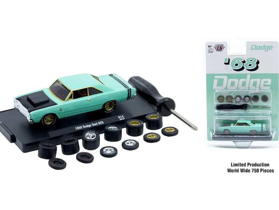 Auto Wheels 3 piece Car Set Release 14 Limited Edition to 2368 pieces Worldwide 1/64 Diecast Model Cars by M2 Machines