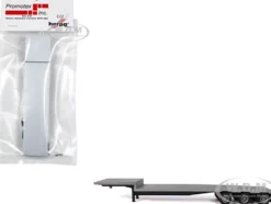 3-Axle Dropdeck Flatbed Trailer Silver Top 1/87 (HO) Plastic Model by Promotex