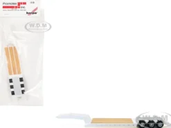 3-Axle Heavy Equipment Lowboy Trailer White 1/87 (HO) Plastic Model by Promotex