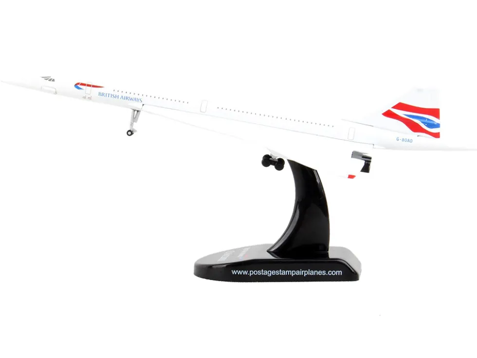 BAC Concorde Passenger Aircraft British Airways 1/350 Diecast Model Airplane Postage Stamp PS5800-2