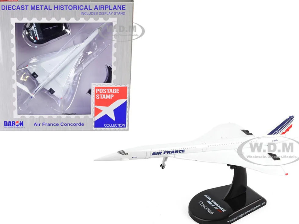 BAC Concorde Passenger Aircraft Air France 1/350 Diecast Model Airplane Postage Stamp PS5800-1