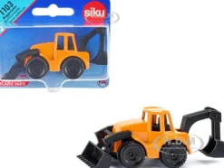 Backhoe Loader Yellow and Black Diecast Model Siku 1103