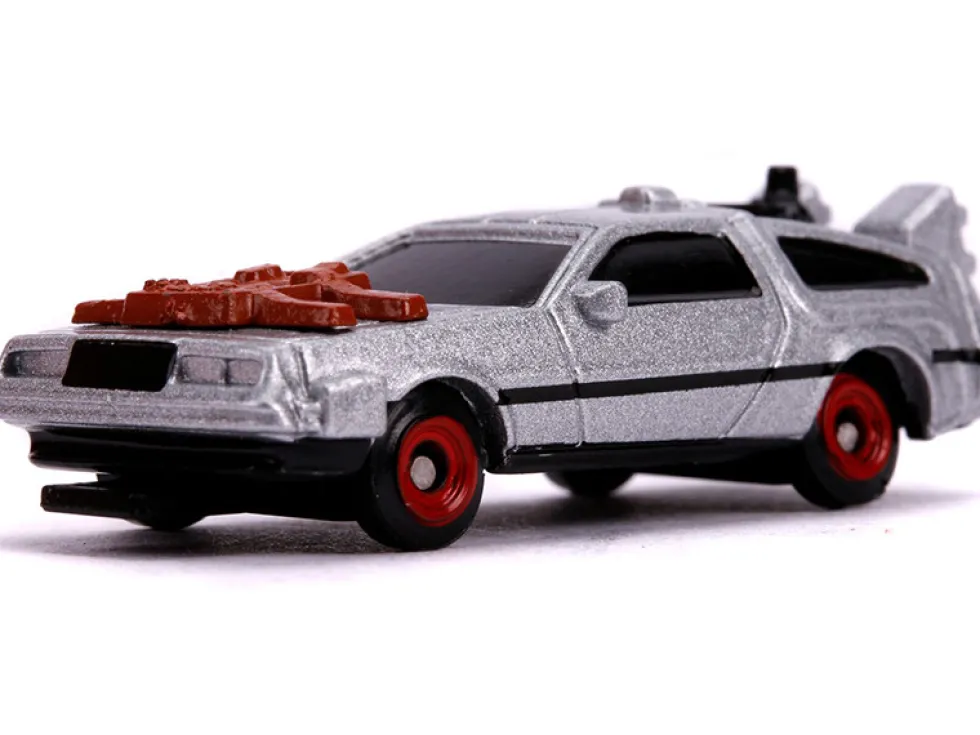 Back to the Future Time Machine 3 piece Set Nano Hollywood Rides Diecast Models Jada 31583