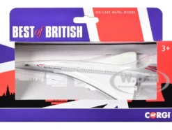 BAe/Aerospatiale Concorde Commercial Aircraft "British Airways" White "Best of British" Series Diecast Model by Corgi