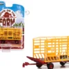 Bale Throw Wagon Yellow and Red Down on the Farm Series 7 1/64 Diecast Model Greenlight 48070F