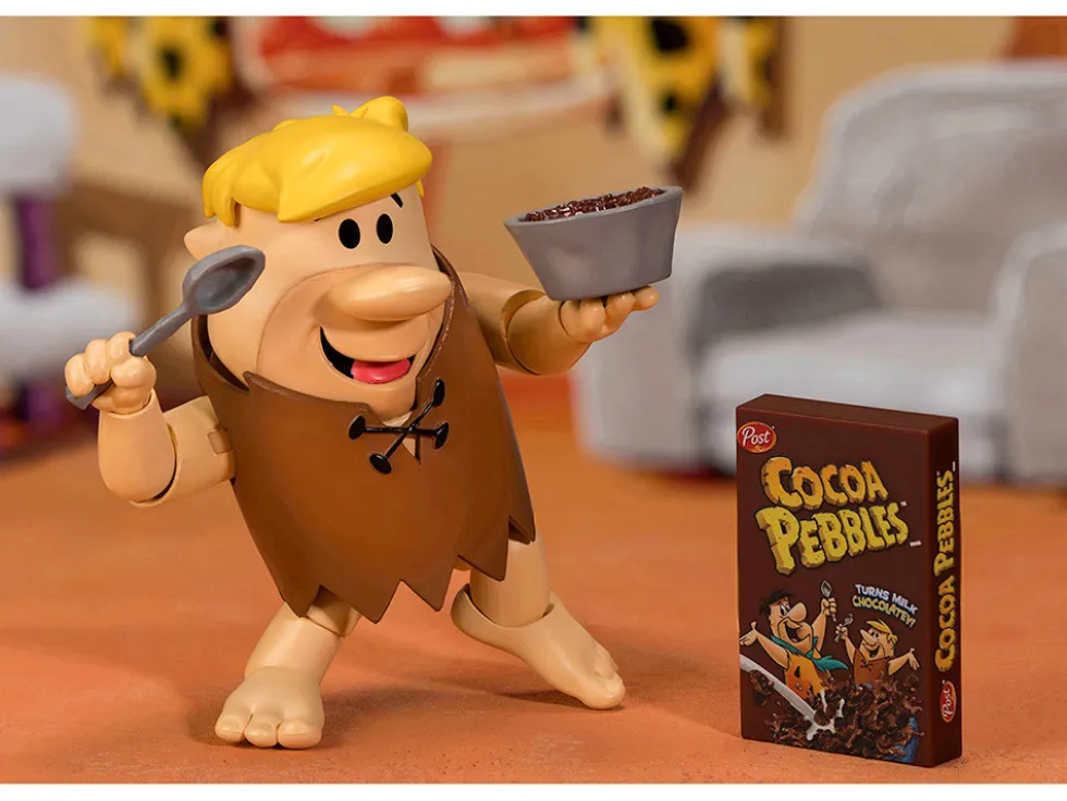 Barney Rubble 4.5" Moveable Figure with Accessories and Alternate Head and Hands "The Flintstones - Post Cocoa Pebbles" Model by Jada