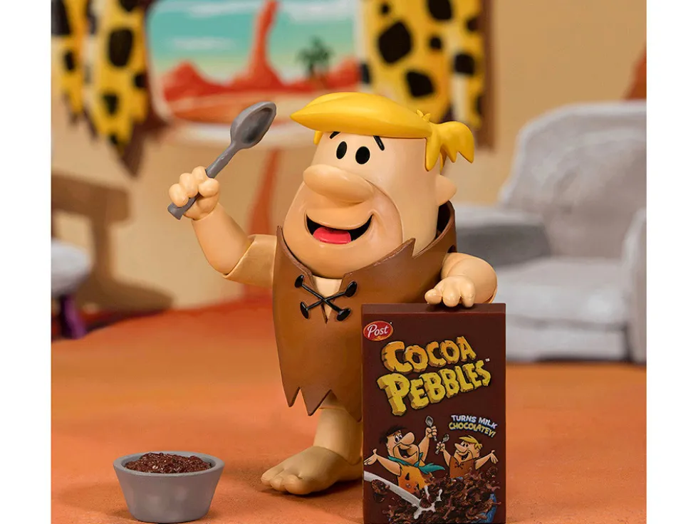 Barney Rubble 4.5" Moveable Figure with Accessories and Alternate Head and Hands "The Flintstones - Post Cocoa Pebbles" Model by Jada