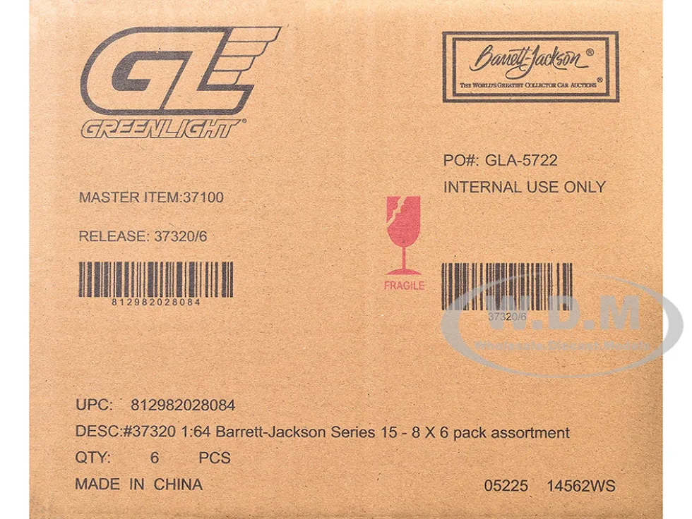 Barrett-Jackson Series 15 Set of 6 Cars 1/64 Diecast Model Cars by Greenlight