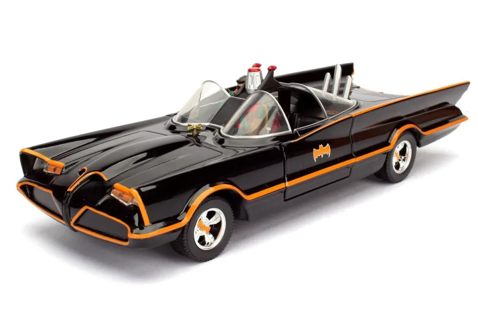 Batman Classic TV Series (1966) Batmobile Batman and Robin in 1/24 Diecast Model Car Jada 98259