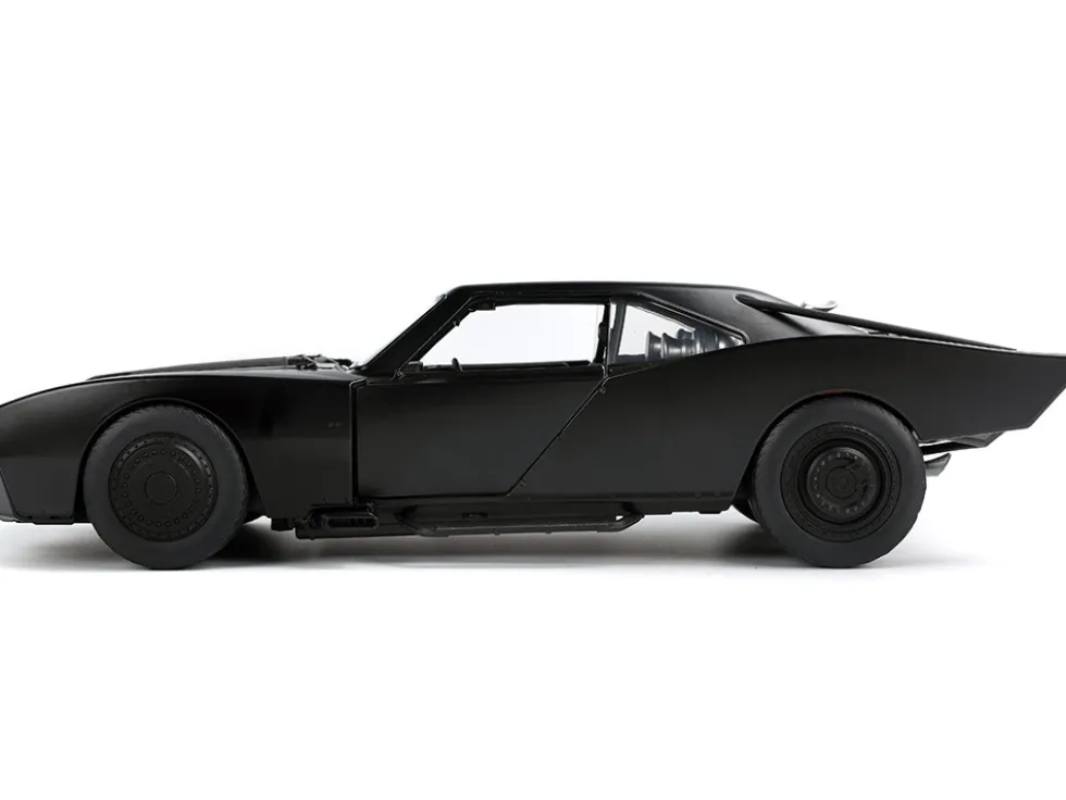 Batmobile Matt Black with Lights Batman Diecast Figurine The Batman 2022 Movie DC Comics 1/18 Diecast Model Car Jada 32504