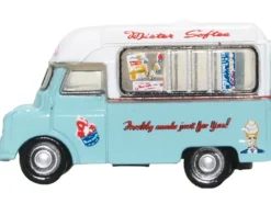 Bedford CA Ice Cream Van "Mister Softee" Light Blue with White Top 1/148 (N) Scale Diecast Model Car by Oxford Diecast