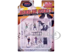 Behind The Scenes #2 7 piece (4 People, 3 Accessories) Diecast Figures Set 1/64 Scale Models by American Diorama