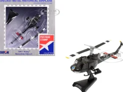Bell UH-1 Iroquois "Huey" Helicopter "Seawolves, HAL-3 Fleet No.324" United States Navy 1/87 (HO) Diecast Model by Postage Stamp