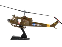 Bell UH 1 Iroquois Huey Helicopter MEDEVAC United States Army 1/87 (HO) Diecast Model Postage Stamp PS5601-2