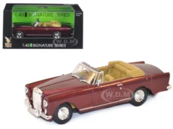 1961 Bentley Continental S2 Park Ward DHC Convertible Burgundy 1/43 Diecast Car Model Road Signature 43214