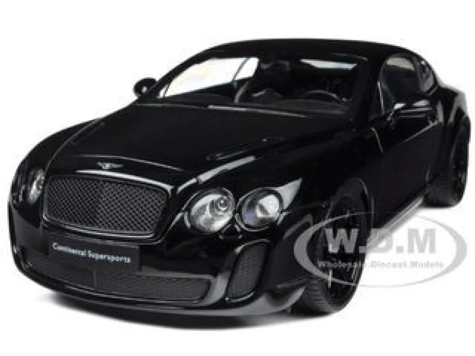 Bentley Continental Supersports Black 1/18 Diecast Car Model Welly 18038