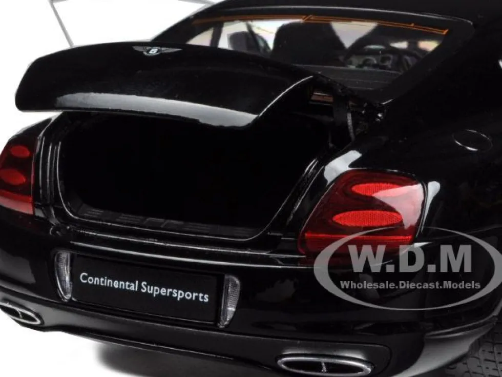 Bentley Continental Supersports Black 1/18 Diecast Car Model Welly 18038