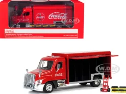 Beverage Delivery Truck Coca Cola Handcart 4 Bottle Cases 1/50 Diecast Model Motor City Classics 450060