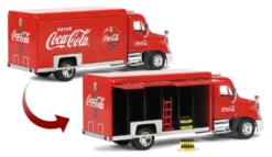 Beverage Delivery Truck Coca Cola Handcart 4 Bottle Cases 1/50 Diecast Model Motor City Classics 450060