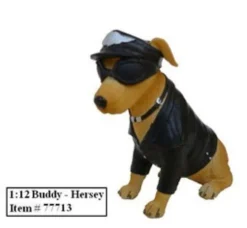 Biker's Dog "Buddy Hersey" Figure For 1:12 Models American Diorama 77713