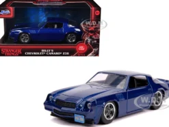 Billy's Chevrolet Camaro Z28 Metallic Dark Blue Stranger Things 2016 TV Series Hollywood Rides 1/32 Diecast Model Car Jada 31113