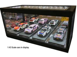 Black Collectible Display Show Case Illumicase+ LED Lights and Mirror Base Back 1/64 1/43 1/32 1/24 1/18 Scale Models Illumibox MJ7710