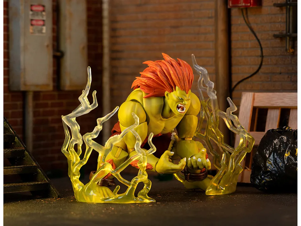 Blanka 7.5" Moveable Figure with Accessories and Alternate Head and Hands "Ultra Street Fighter II: The Final Challengers" (2017) Video Game Model by Jada