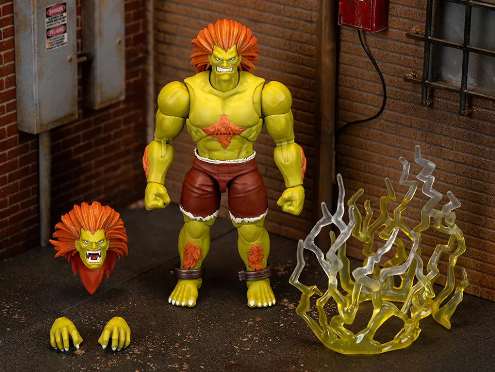 Blanka 7.5" Moveable Figure with Accessories and Alternate Head and Hands "Ultra Street Fighter II: The Final Challengers" (2017) Video Game Model by Jada