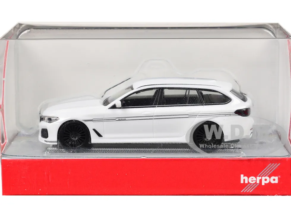 BMW Alpina B5 Touring White 1/87 (HO) Plastic Model Car by Herpa