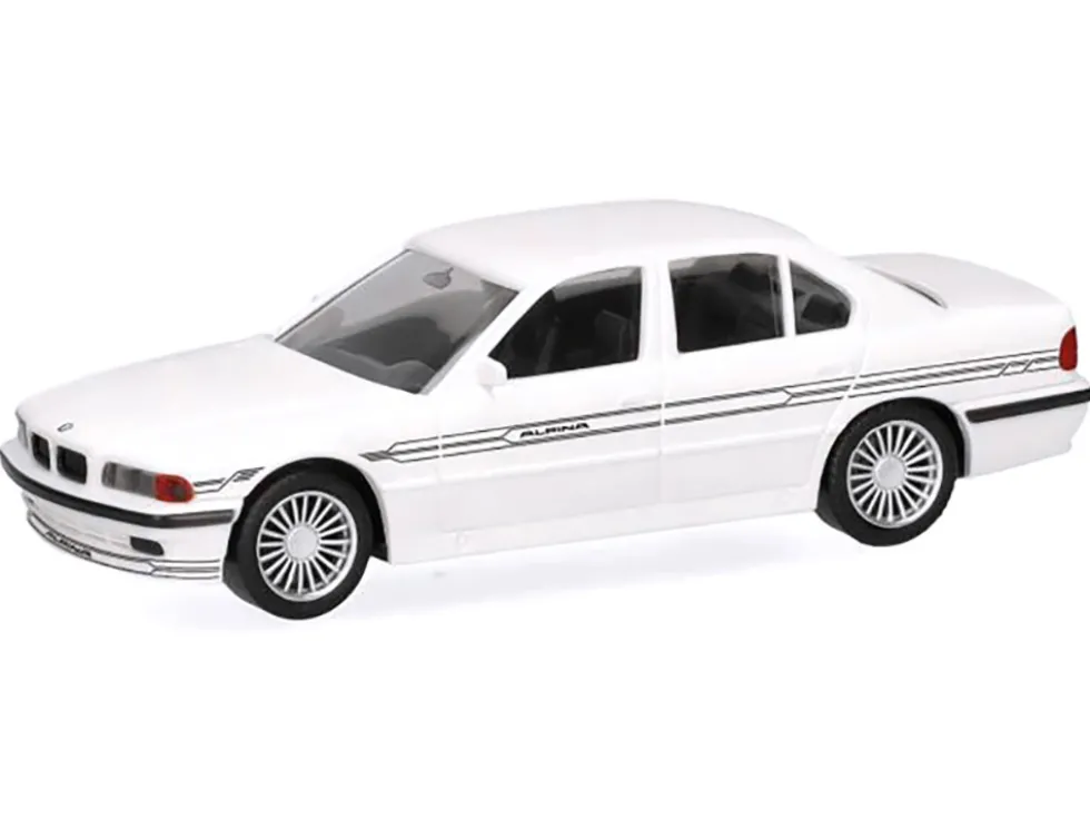 BMW Alpina B12 White 1/87 (HO) Plastic Model Car by Herpa