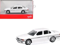 BMW Alpina B12 White 1/87 (HO) Plastic Model Car by Herpa