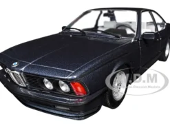 1984 BMW 635 CSI (E24) Macau Blue Metallic with White Interior 1/18 Diecast Model Car by Solido