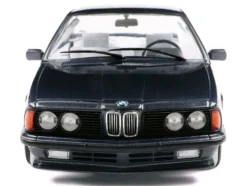 1984 BMW 635 CSI (E24) Macau Blue Metallic with White Interior 1/18 Diecast Model Car by Solido