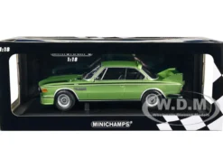 1973 BMW 3.0 CSL Green Metallic with Black Stripes Limited Edition 450 pieces Worldwide 1/18 Diecast Model Car Minichamps 155028132