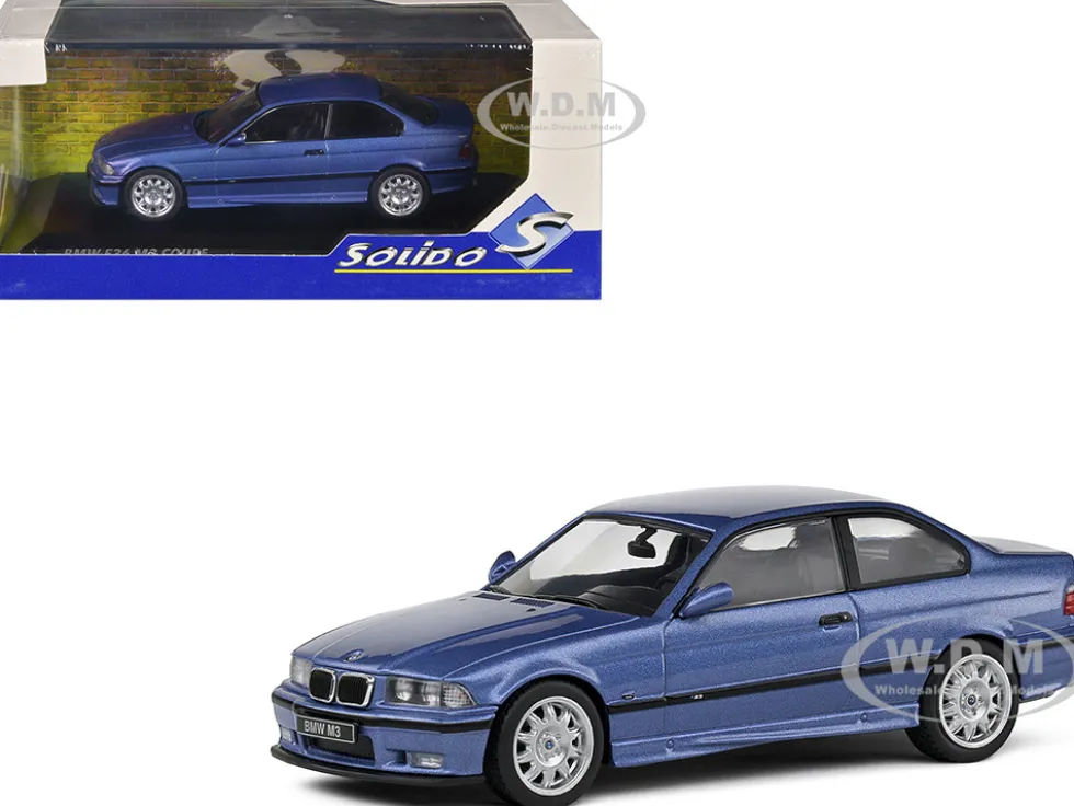 1999 BMW E36 M3 Coupe Estoril Blue Metallic 1/43 Diecast Model Car by Solido