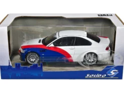 2000 BMW E46 M3 Streetfighter White with Blue and Red Graphics 1/18 Diecast Model Car Solido S1806505