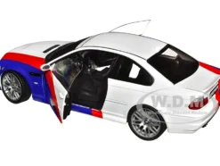 2000 BMW E46 M3 Streetfighter White with Blue and Red Graphics 1/18 Diecast Model Car Solido S1806505